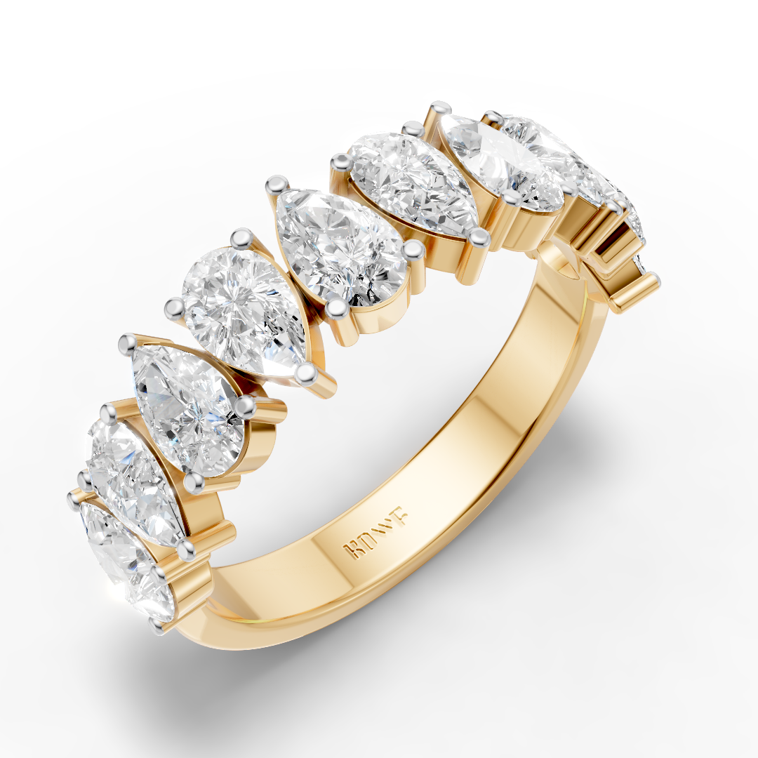 Pear-Cut Eternity Band Ring