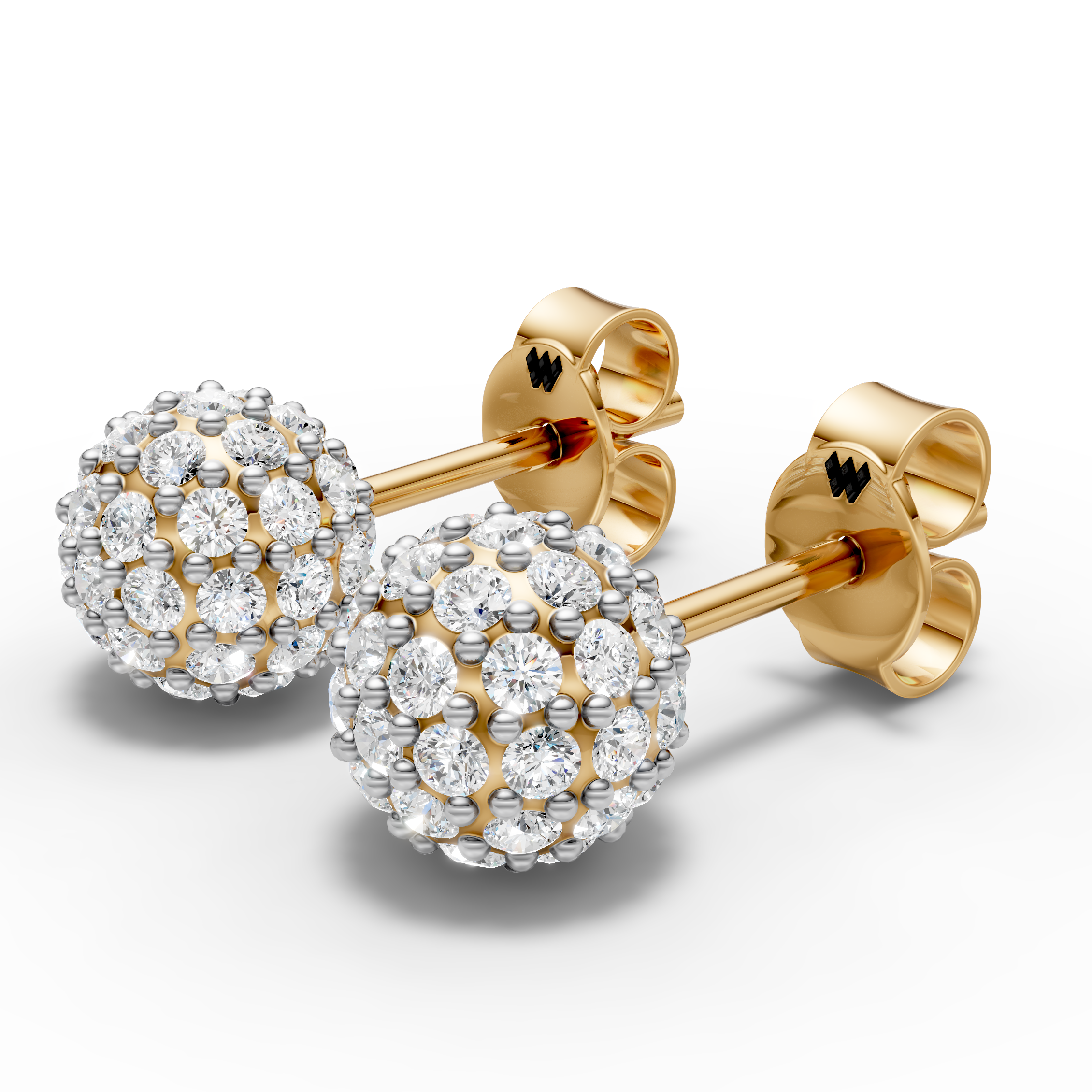 Round Cluster Ball Earring (1 Pair)