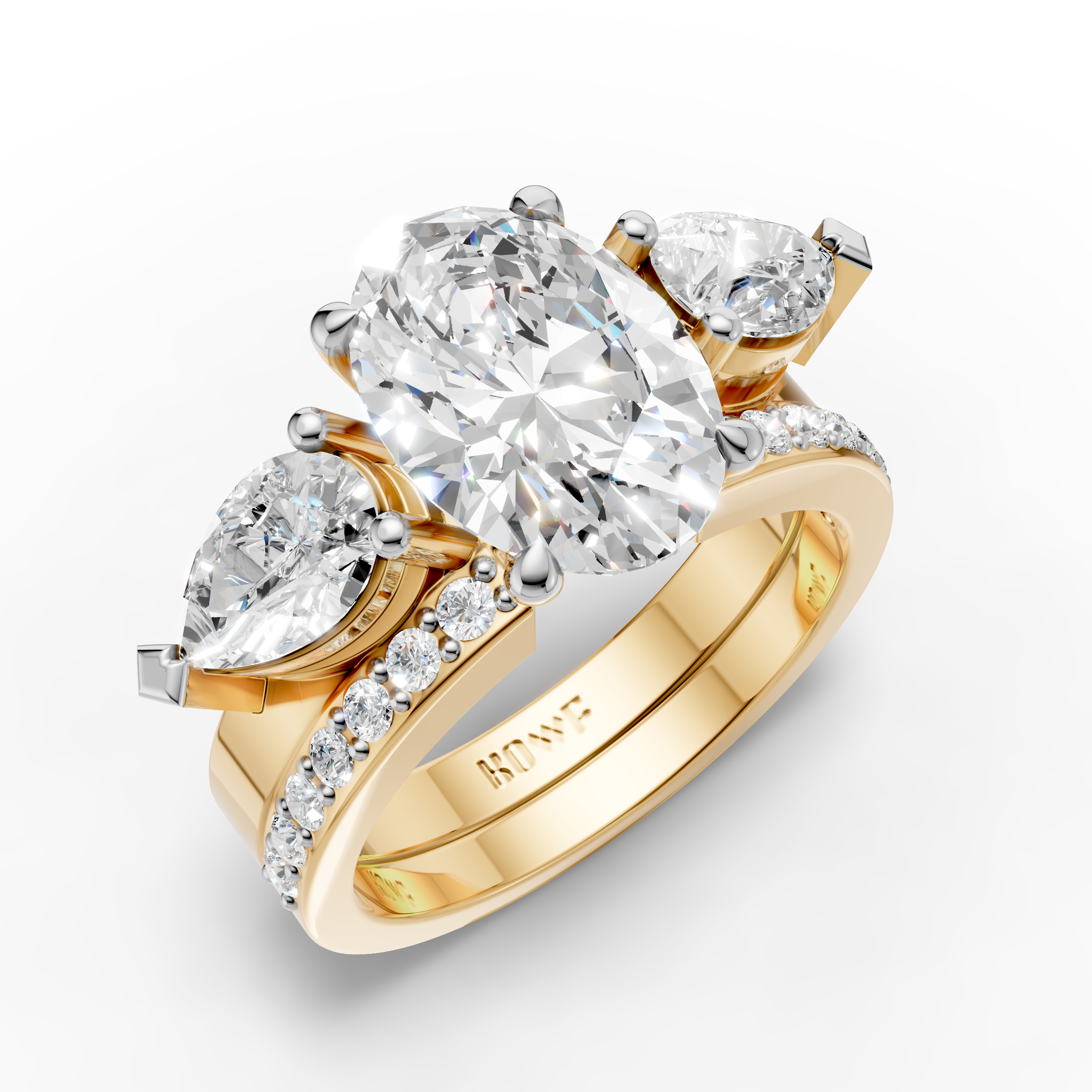 Oval & Pear Diamond 2-in-1 Ring