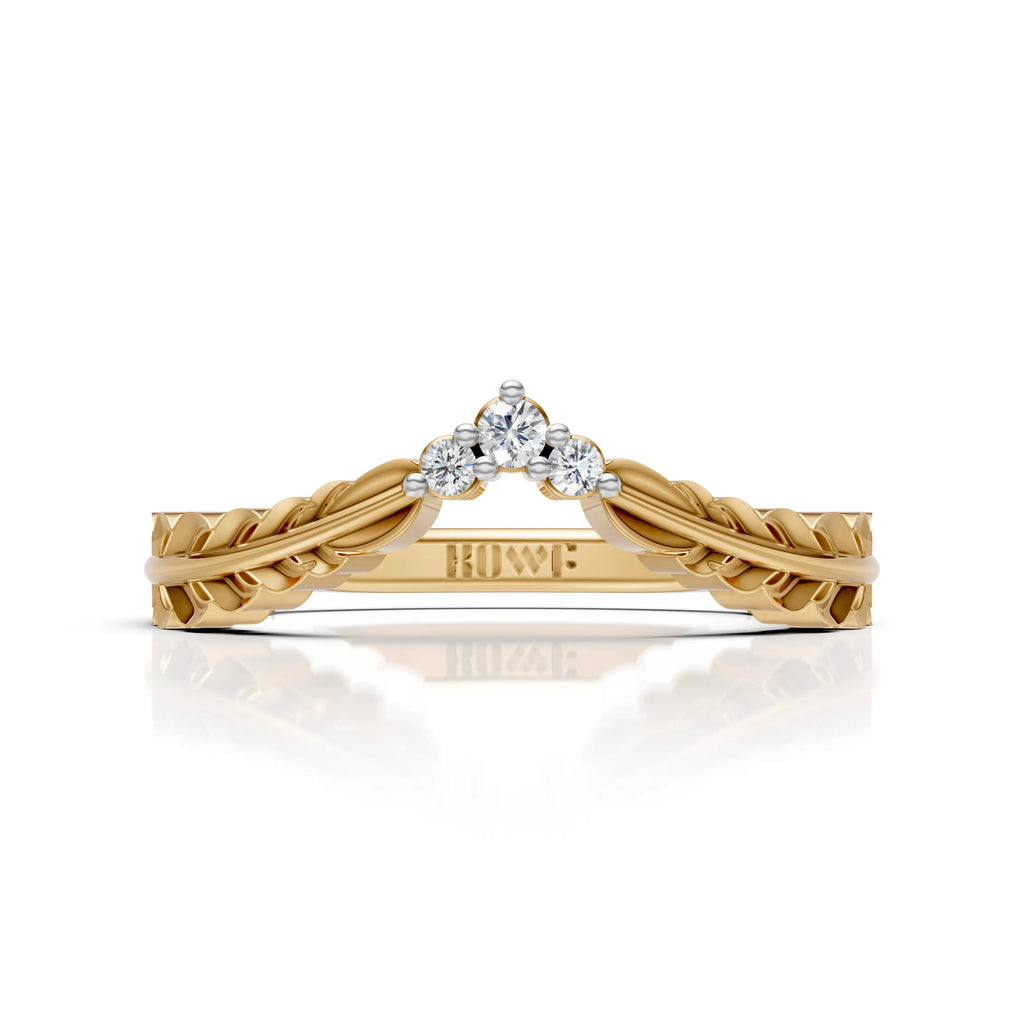 Diamond Laurel Leaf Ring