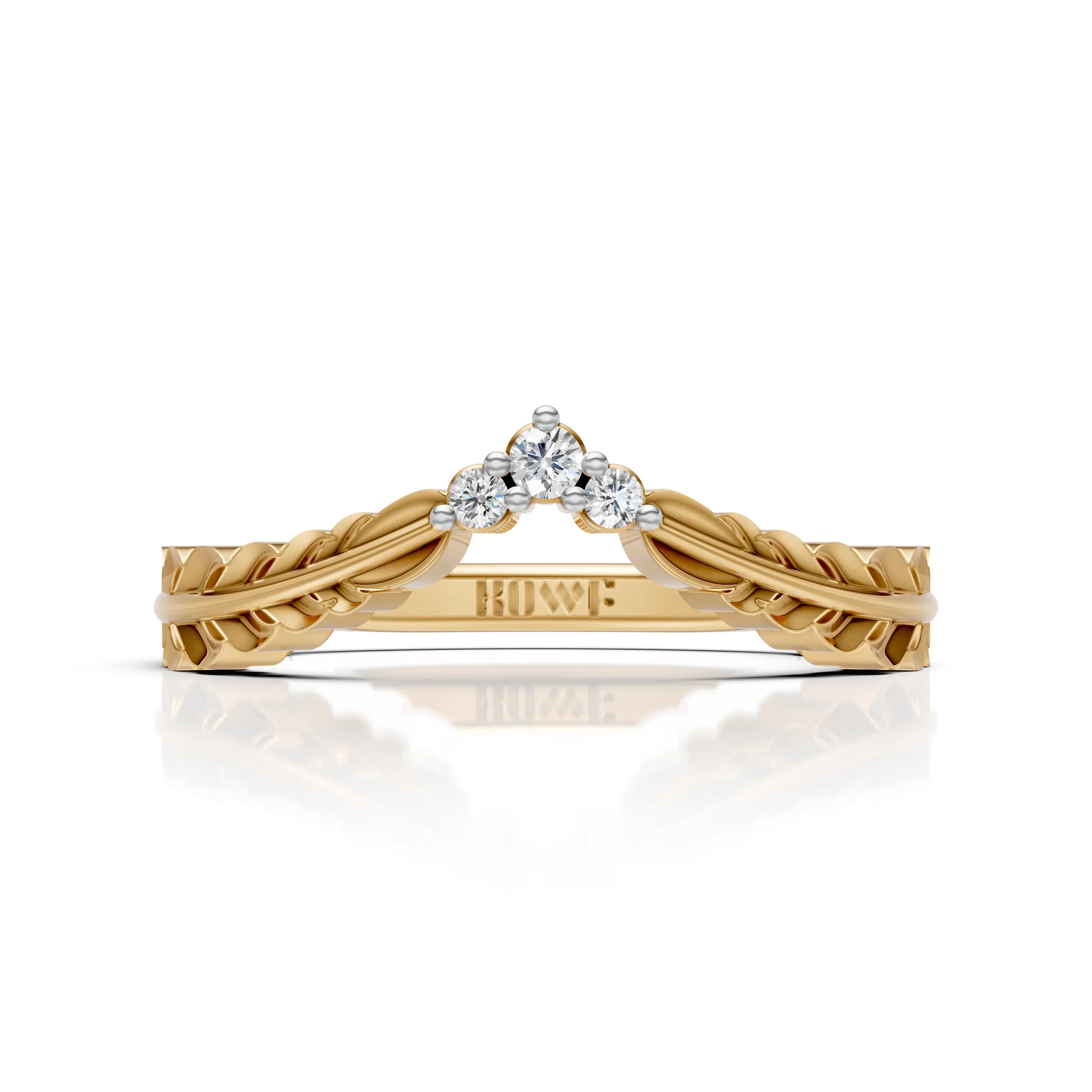 Diamond Laurel Leaf Ring
