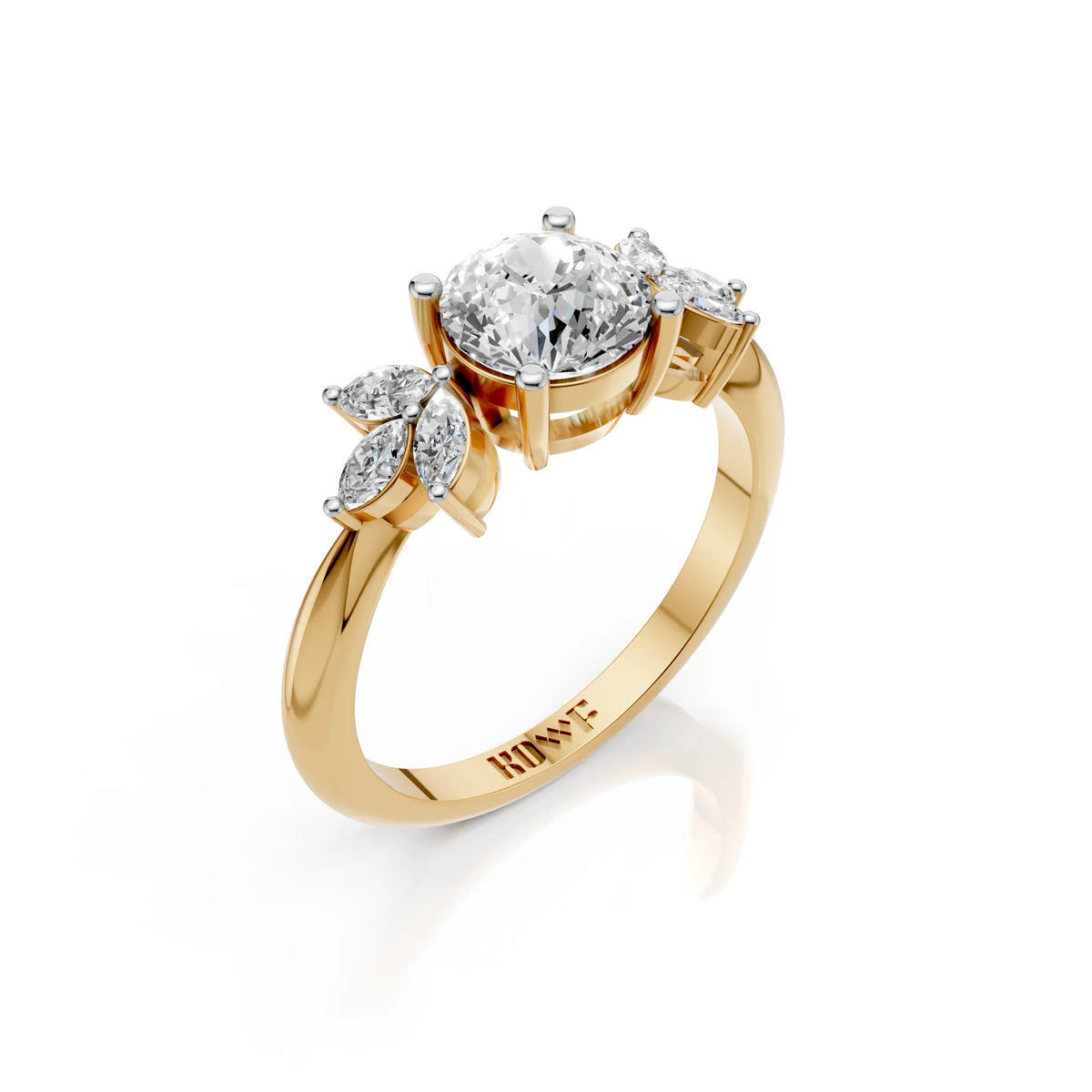 Portuguese Cut Engagement Ring