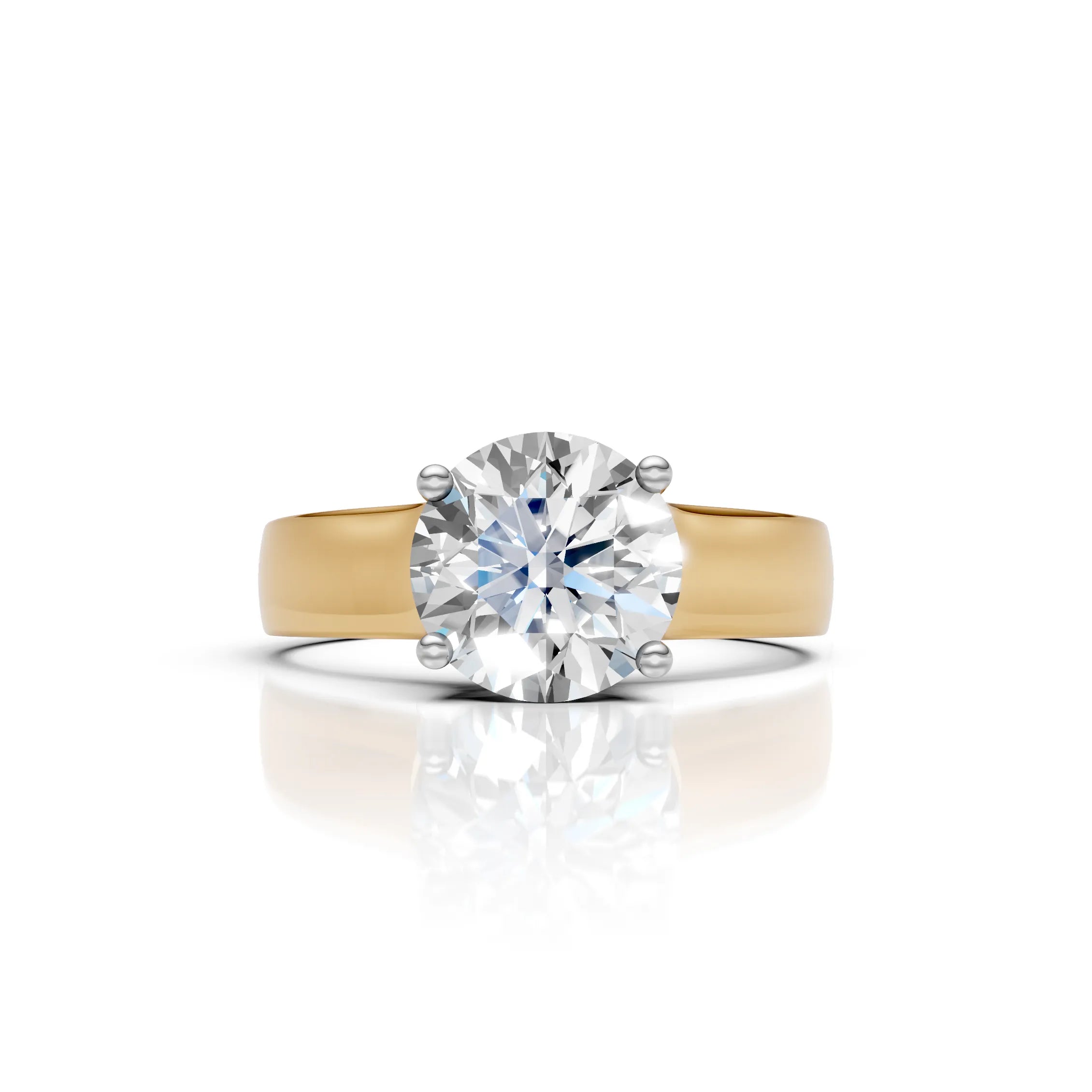 Classic Crown Solitaire Ring