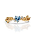 Blue Heart Solitaire Ring