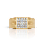 Men’s Square Diamond Signet Ring
