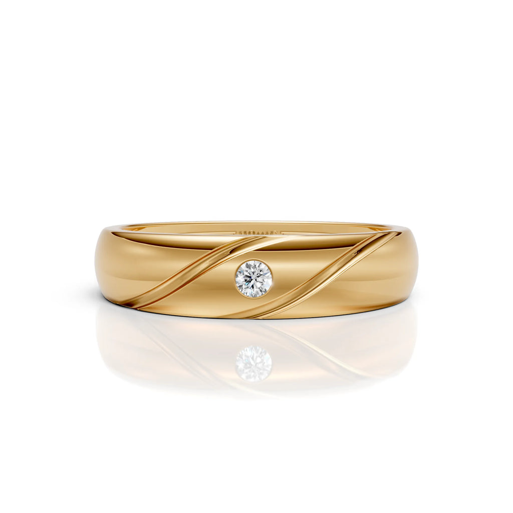 Round Solitaire Band Ring