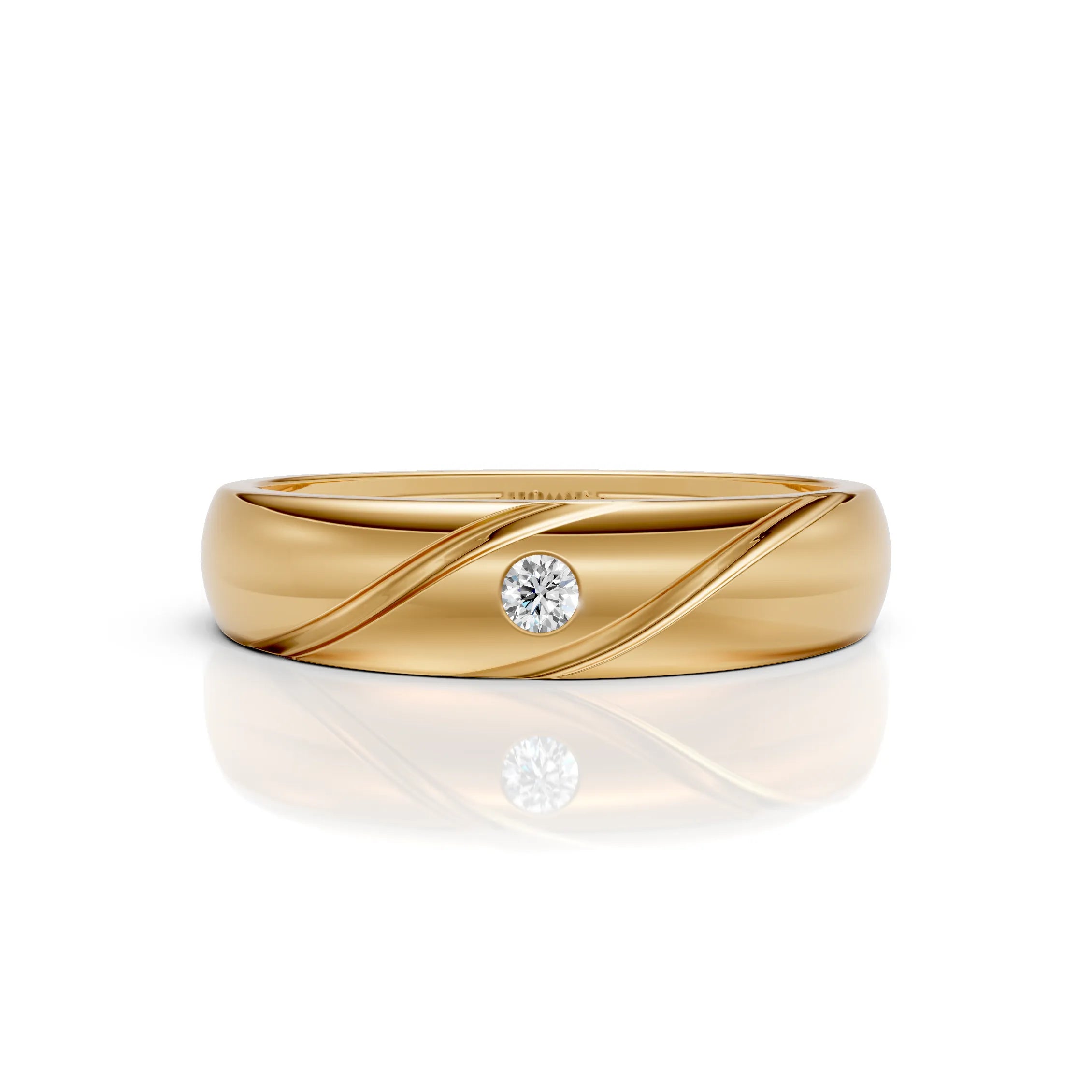 Round Solitaire Band Ring