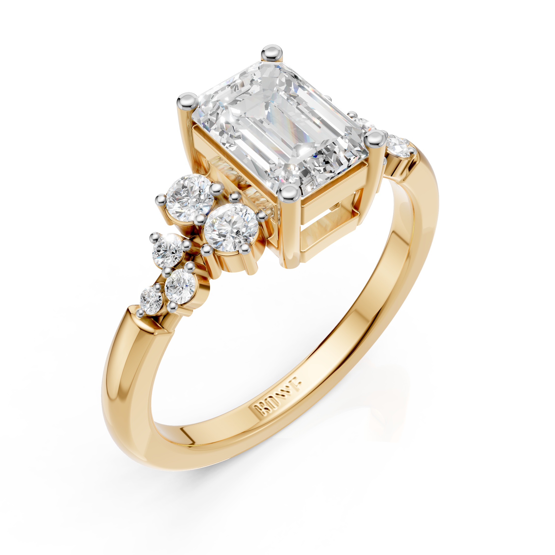 Emerald Cluste Ring