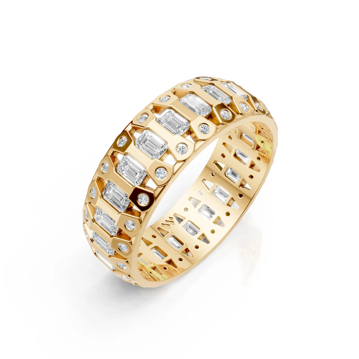 Emerald Cut Eternity Band