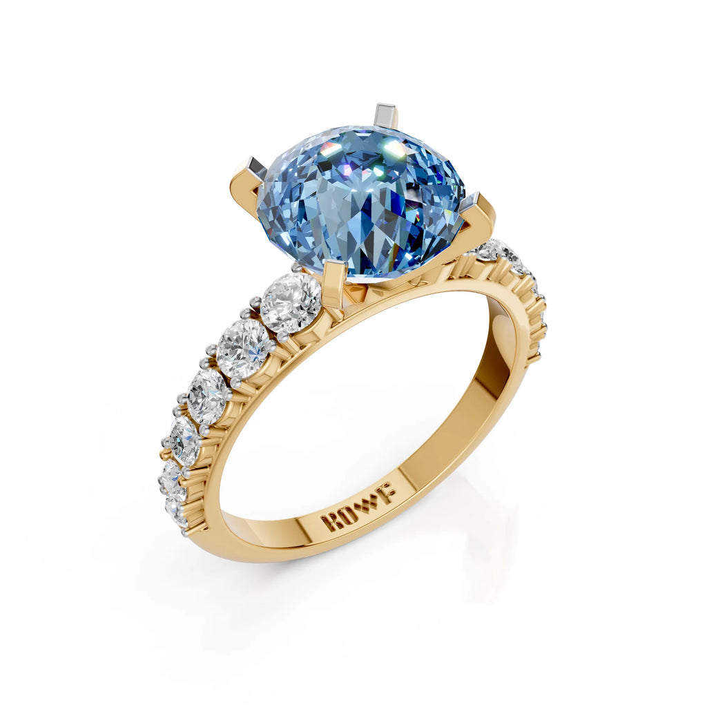 Oval Blue Sapphire Ring with
