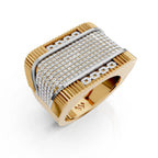 Bold Diamond Statement Men’s Ring