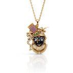 Shreenathji Pendant with Moissanite Diamonds