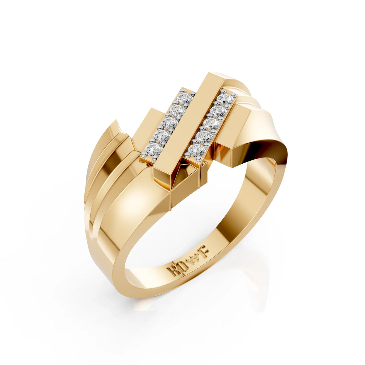Crossline Diamond Band
