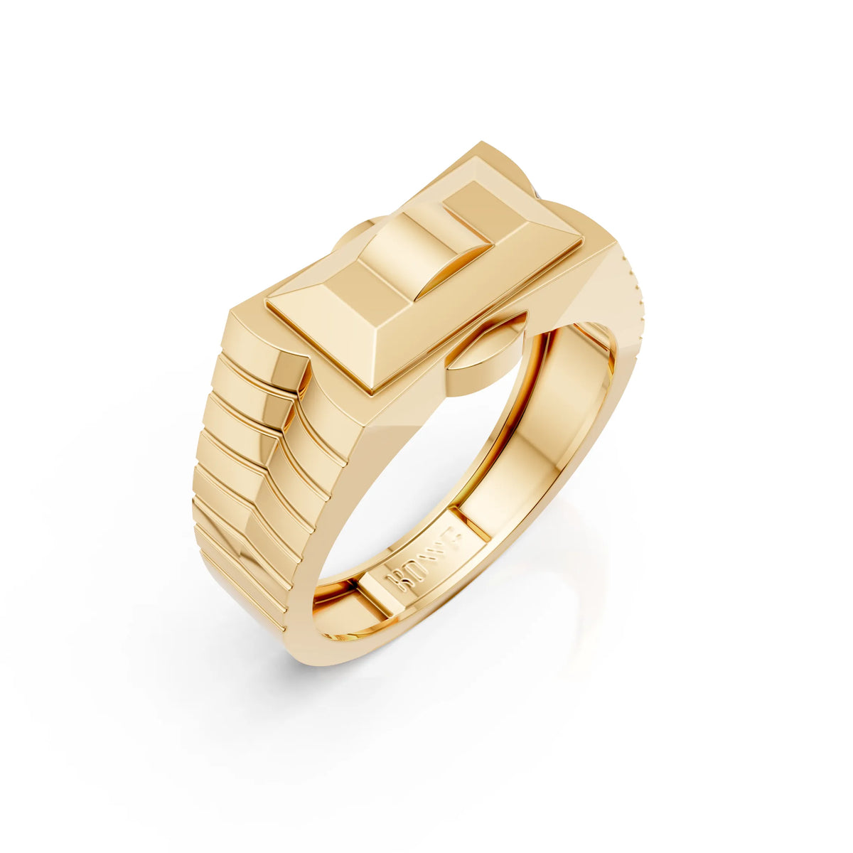 Architectural Gold Signet Ring