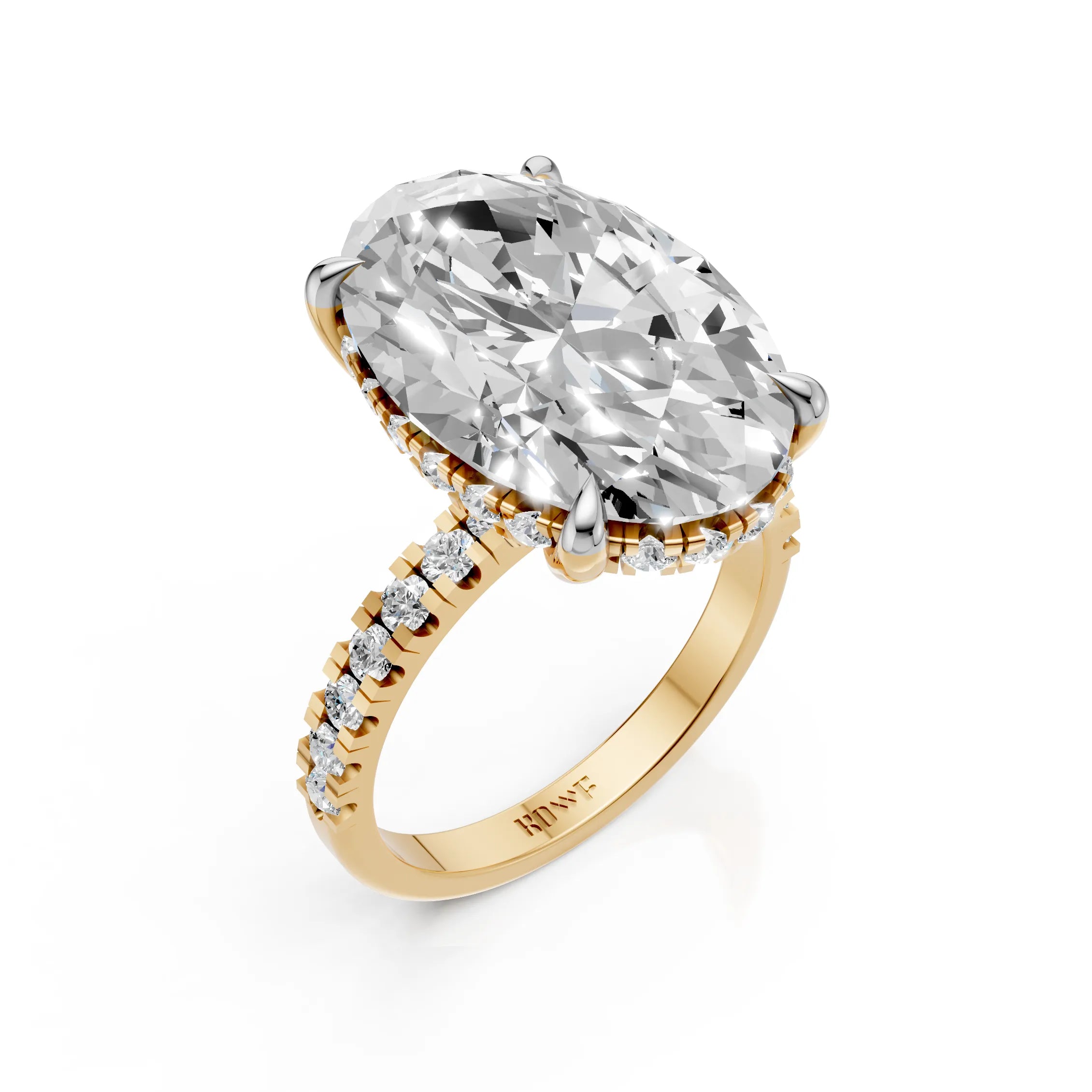 7 CT Oval Cut  Engagement Ring