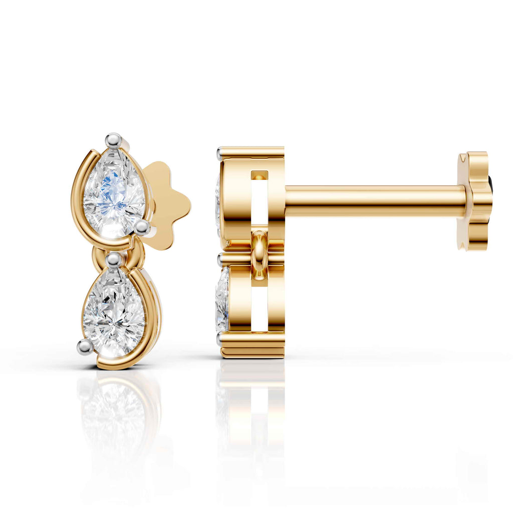 Pear Diamond Drop Earrings (1 Pair)