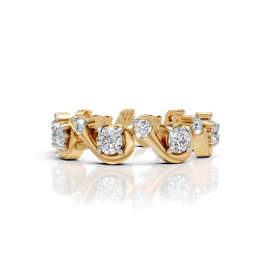 Diamond Swirl Eternity Band Ring