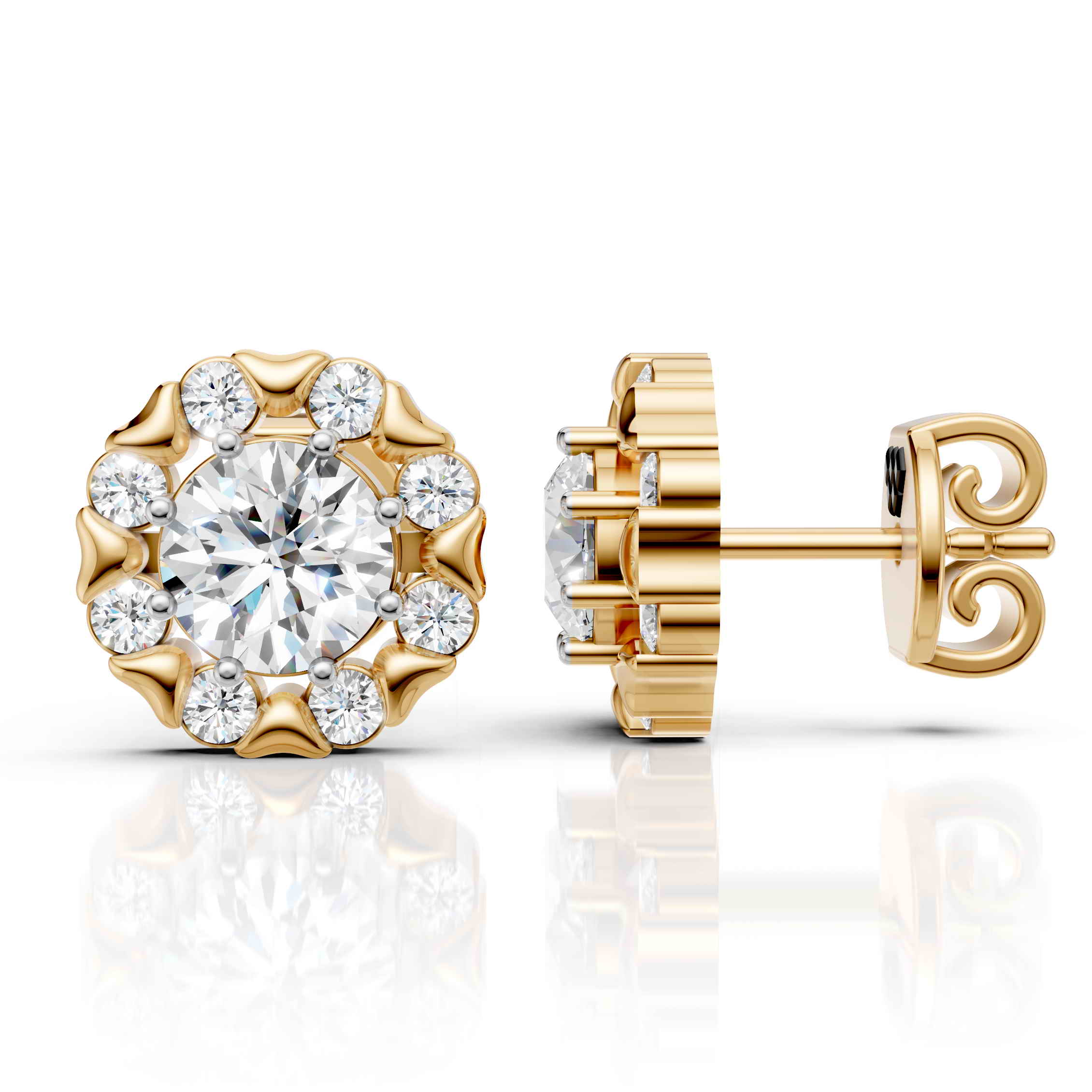 Snow Blossom Diamond Earrings (1 Pair)