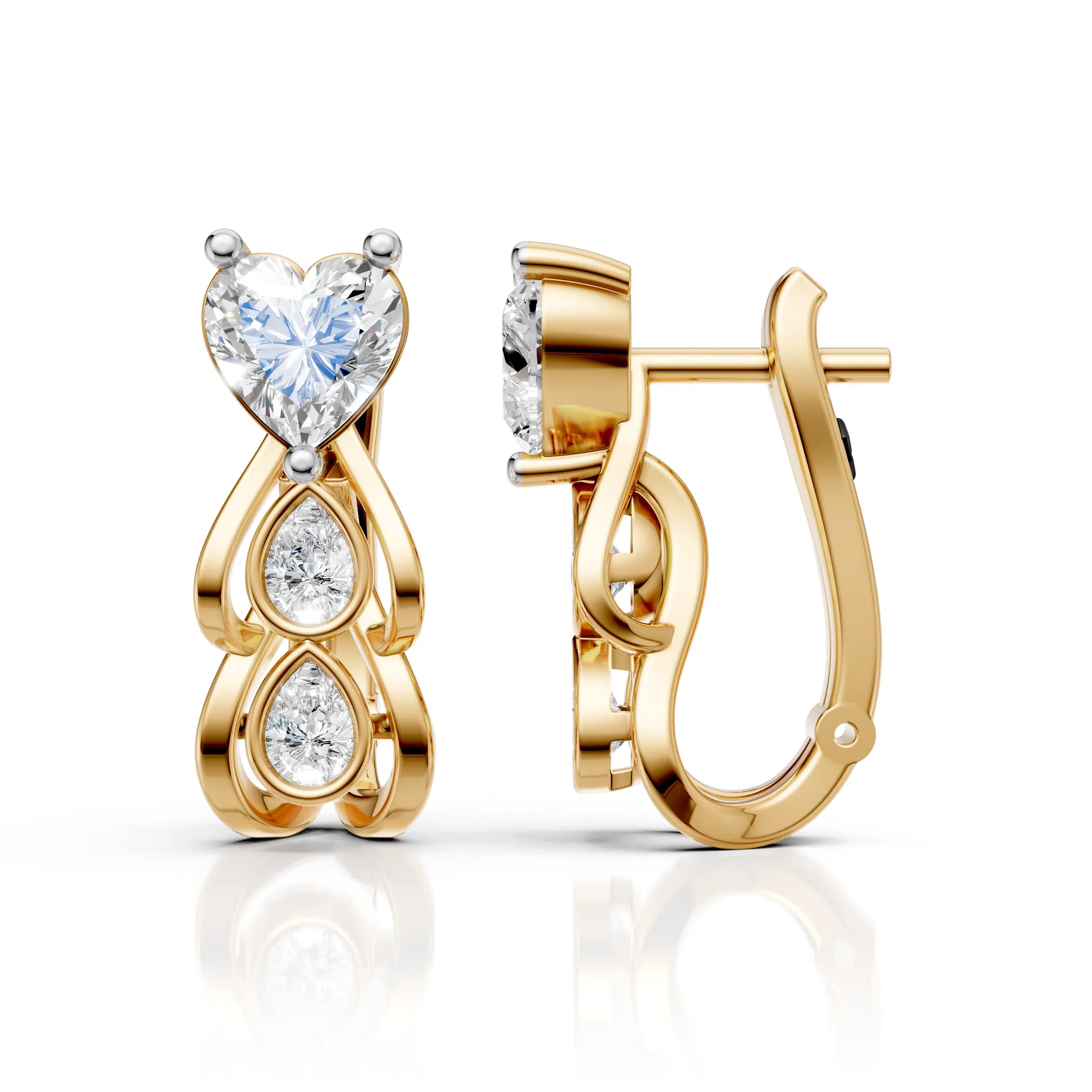 Eternal Heart Hoops (1 Pair)