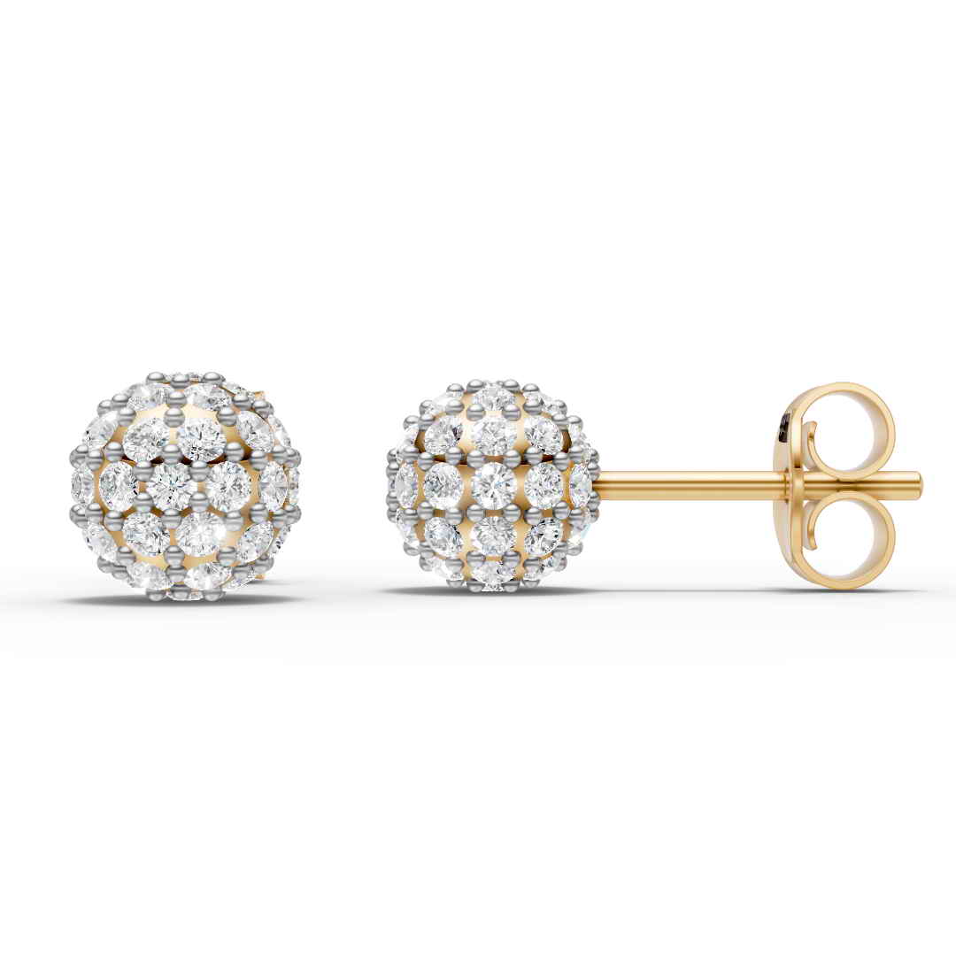 Round Cluster Ball Earring (1 Pair)