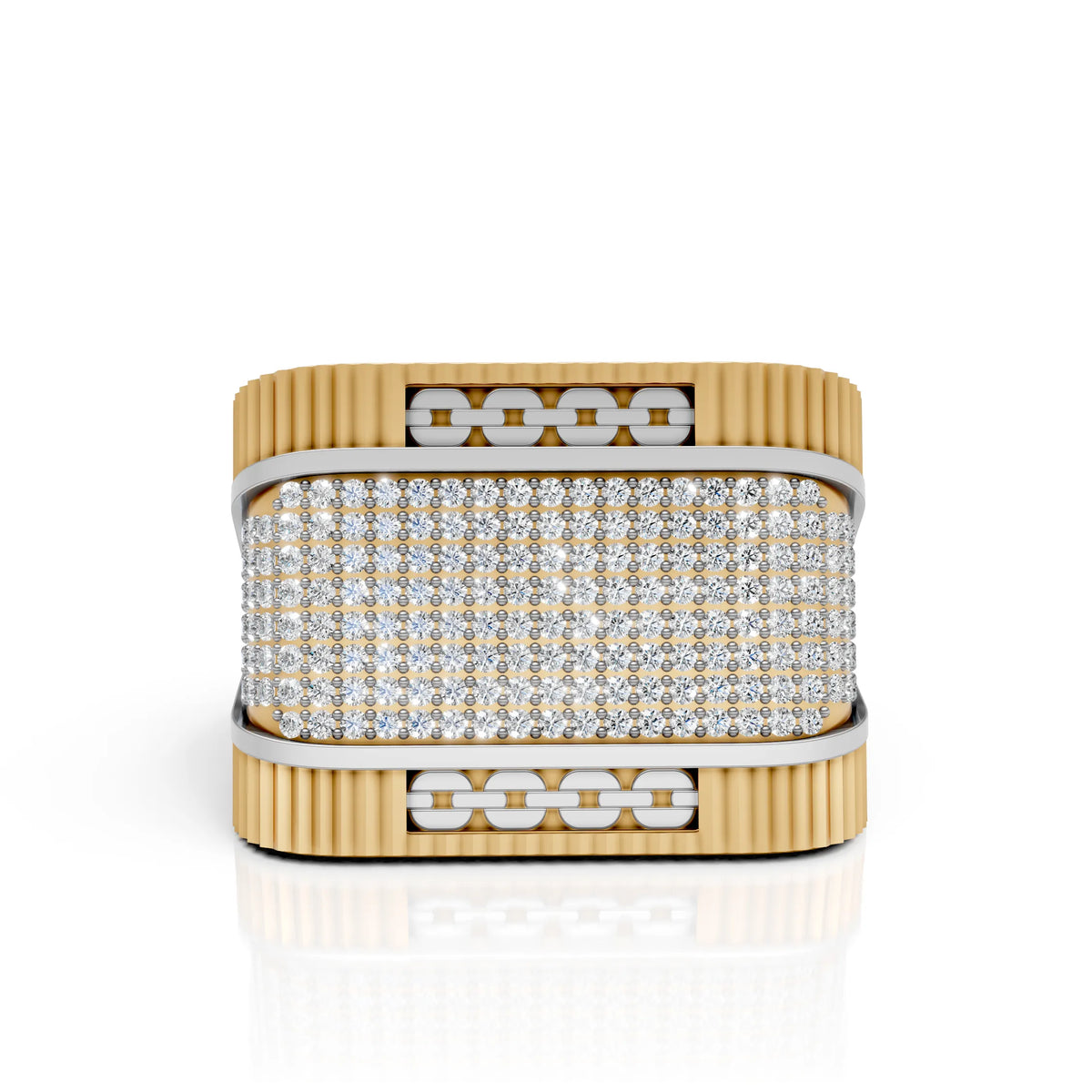 Bold Diamond Statement Men’s Ring