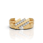 Crossline Diamond Band