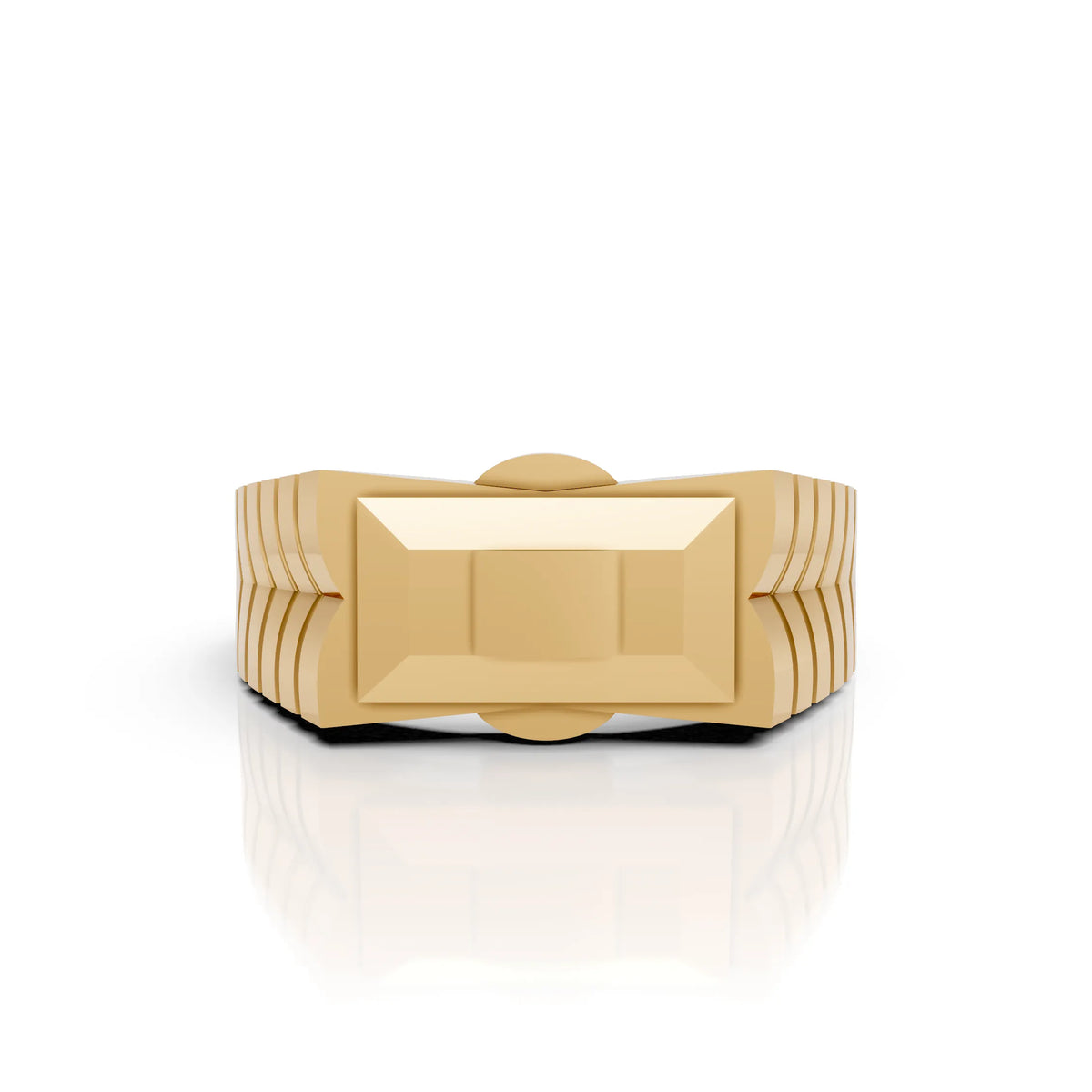 Architectural Gold Signet Ring