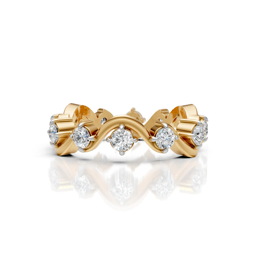 Diamond Wave Eternity Band Ring